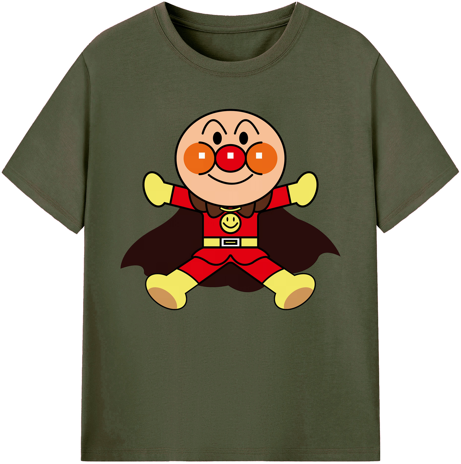 （画像用） アンパンマン Anpanman 綿100％ メンズ半袖Tシャツ｜肌触りやわらか＆通気性